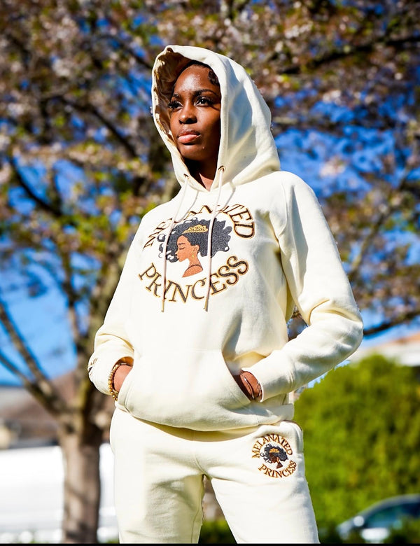 "Royalty Gold" Cream Hoodie Set