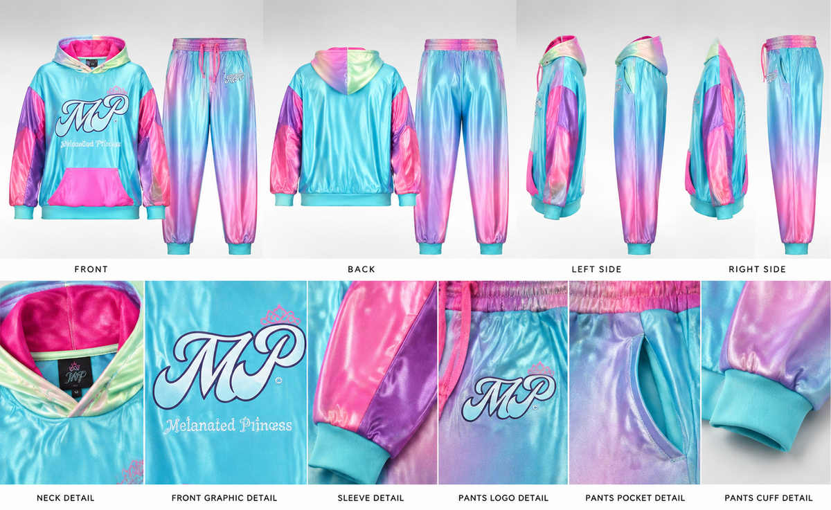 "Royal Dreams" Ombre Hoodie Set