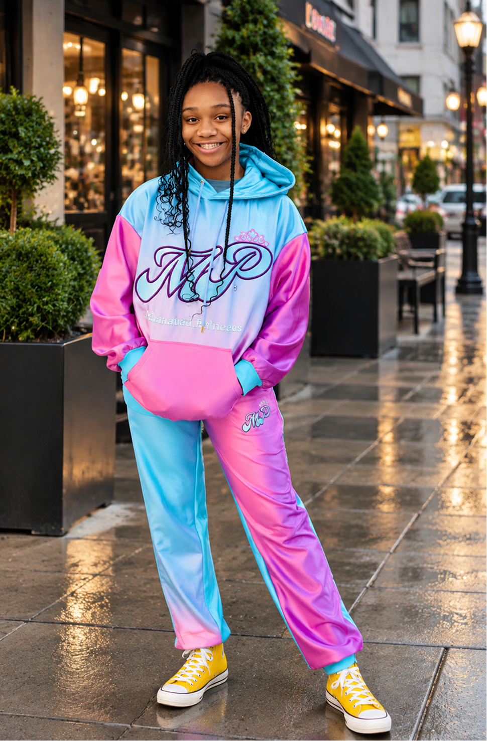 "Royal Dreams" Ombre Hoodie Set